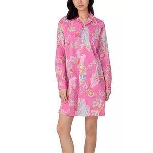 Lauren Ralph Lauren Pink Floral Mens Inspired Sleepshirt XS